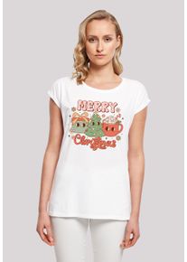 F4NT4STIC Damen T-Shirt "Merry Weihnachten Cozy And Cute", weiß, casual, Gr. XXXL, Obermaterial: 100% Baumwolle, Shirts, Premium Qualität,