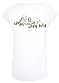 F4NT4STIC Damen T-Shirt "PLUS SIZE Mountain Berge", weiß, casual, Gr. L, Obermaterial: 100% Baumwolle, Shirts, Print