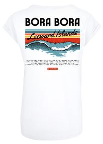 F4NT4STIC Damen T-Shirt "PLUS SIZE Bora Bora Leewards Island", weiß, casual, Gr. XXL, Obermaterial: 100% Baumwolle, Shirts, Print