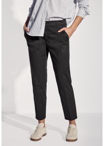 Street One Damen Chinohose, grau, casual, Gr. 42, unifarben, Web, 97% Baumwolle, 3% Elasthan , Hosen, Middle Waist