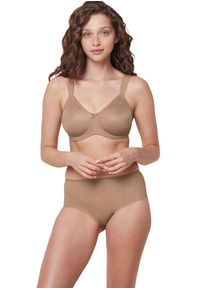 Triumph Damen Minimizer-BH "Essential Minimizer", Gr. 70, braun, Obermaterial: 71% Polyamid, 29% Elasthan, unifarben, gemustert, leicht glänzend,