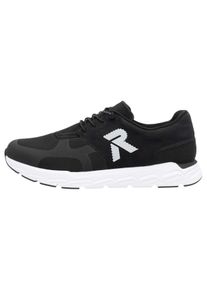 RIEKER SPORT Herren Slip-On Sneaker "Preston", Gr. 46schwarz laufsohle weiß, Nubuklederimitat, Textil, sportlich, Schuhe, Running-Sneaker aus der