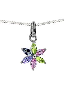OSTSEE-SCHMUCK Damen Kette mit Anhänger "OSTSEE-SCHMUCK Kette mit Anhänger Blüte Kette mit Anhänger Blüte", 40cm, Silber 925 (Sterlingsilber), L: