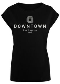 F4NT4STIC Damen T-Shirt "PLUS SIZE Downtown LA Muster", schwarz, casual, Gr. 5XL, Obermaterial: 100% Baumwolle, Shirts, Print