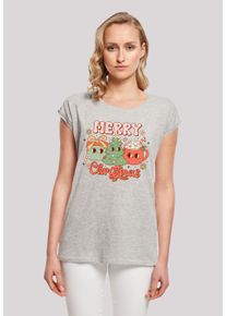 F4NT4STIC Damen T-Shirt "Merry Weihnachten Cozy And Cute", grau, casual, Gr. XXXL, Obermaterial: 100% Baumwolle, Shirts, Premium Qualität,
