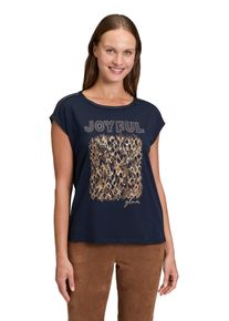 Betty Barclay Damen Kurzarmshirt "Betty Barclay Blusenshirt mit U-Boot-Ausschnitt", blau, casual, Gr. 46, Jersey, Obermaterial: 50% Baumwolle, 50%
