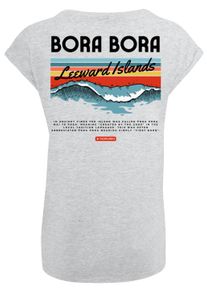 F4NT4STIC Damen T-Shirt "PLUS SIZE Bora Bora Leewards Island", grau, casual, Gr. L, Obermaterial: 100% Baumwolle, Shirts, Print