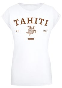 F4NT4STIC Damen T-Shirt "PLUS SIZE Tahiti", weiß, casual, Gr. XL, Obermaterial: 100% Baumwolle, Shirts, Print