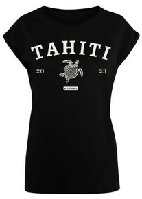 F4NT4STIC Damen T-Shirt "PLUS SIZE Tahiti", schwarz, casual, Gr. L, Obermaterial: 100% Baumwolle, Shirts, Print