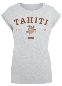 F4NT4STIC Damen T-Shirt "PLUS SIZE Tahiti", grau, casual, Gr. 5XL, Obermaterial: 100% Baumwolle, Shirts, Print