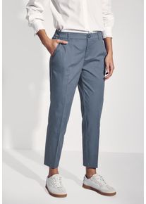 Street One Damen Chinohosevelvet sky blau, casual, Gr. 42, unifarben, Web, 97% Baumwolle, 3% Elasthan , Hosen, Middle Waist