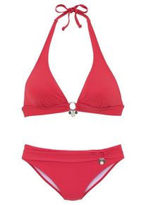 s.Oliver Set: Triangel-Bikini 'Tonia' rot Gr. 34 Cup C/D. Mit Zierperlen. Ohne Bügel