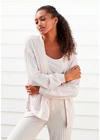 s.Oliver Cardigan hellbeige Gr. 40/42 für Damen. Mit V-Ausschnitt. Bequem