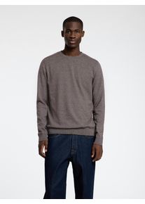 Selected Homme Herren Strickpullover "SLHBERG CREW NECK NOOS"morel detail:twist, modisch, Gr. L, unifarben, Strick, Obermaterial: 100% Baumwolle,