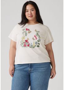 LEVI'S® PLUS LEVI'S PLUS Damen T-Shirt "PERFECT TEE"rose garde, casual, Gr. XXXL, Jersey, Obermaterial: 100% Baumwolle, Shirts, mit geblümten Bat-Wing-Logo