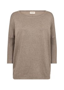 Freequent Damen Strickpullover "FQJONE"simply taupe meliert, casual, Gr. S, Feinstrick, Obermaterial: 80% Viskose, 20% Polyamid, Pullover, mit 3/4
