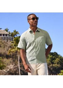 LANDS' END Crinkle-Hemd, Herren,  Gr&uuml;n, Wolle, by Lands' End