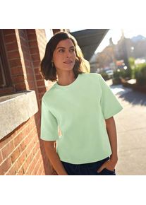 LANDS' END Samtweiches Shirt mit Rundhalsausschnitt, Damen,  Gr&uuml;n, Baumwolle/Polyester-Mischung, by Lands' End