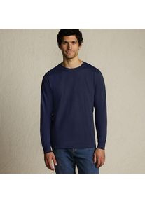 LANDS' END Super-T Langarm-Shirt, Classic Fit, Herren,  Blau, Baumwolle, by Lands' End