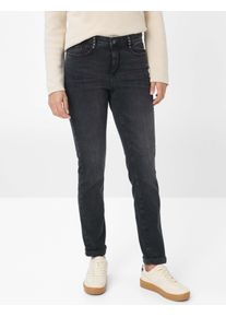 Brax Damen Five-Pocket-Hose Style CAROLA USED BLACK BLACK, denim dunkelgrau, Gr. 36