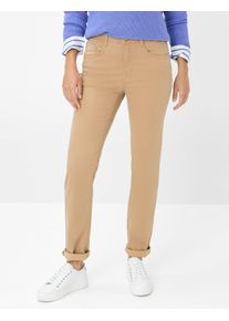 Brax Damen Five-Pocket-Hose Style CAROLA MUSCAT, hellbraun, Gr. 34