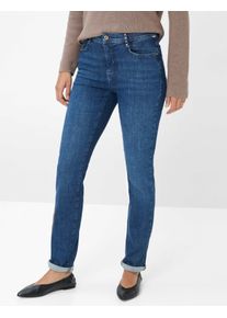 Brax Damen Five-Pocket-Hose Style MARY USED REGULAR BLUE, denim blau, Gr. 34