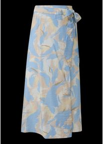 s.Oliver Damen Wickelrockpastell blau, casual, Gr. 34, bedruckt, Web, Obermaterial: 84% Viskose, 16% Polyamid, Röcke, mit All-Over Print