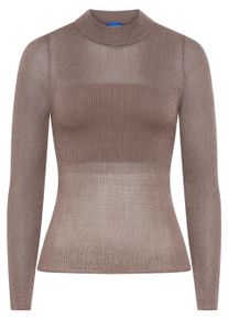 HUGO BLUE Damen Stehkragenpullover "Slumy"rust, copper 223, casual, Gr. S, Rippstrick, Obermaterial: 77% Viskose, 11% Polyester, 10% Polyamid, 2%