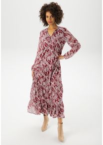 Aniston CASUAL Damen Maxikleidbordeaux, wollweiß, altrosa, beere, schwarz, hellgrau, feminin, Gr. 36, Paisley, bedruckt, gemustert, Georgette,