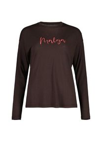 maloja FuschlseeM Puzzle Merinoshirt Damen (Gr XS |chocolate)