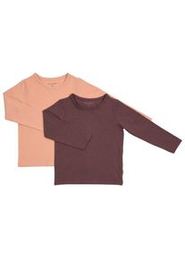 Longsleeve Minymo Basic 35 T-Shirt L/S (2-Pack) Kinder (Gr 80 |braun)