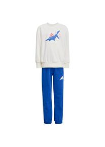 Adidas Seas Essentials Adiraptor Fleece Jogger Set Trainingshose Kinder (Gr 116 |weiß/blau)