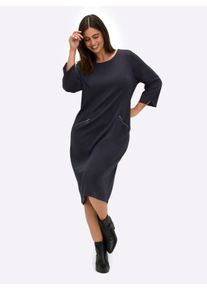 sheego Gro&szlig;e Gr&ouml;&szlig;en Etuikleid in Milano-Qualit&auml;t, tiefblau, Gr&ouml;&szlig;e 46 - Damen