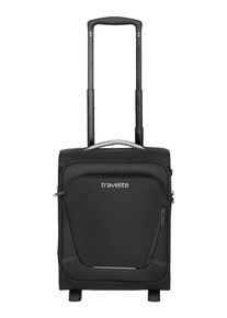 Travelite Handgepäck-Trolley "JETPACK Easy 2 Cabin, konzipiert für EasyJet, Vueling & Wizz", schwarz, Polyester, unifarben mit Farbeinsätzen, Koffer,