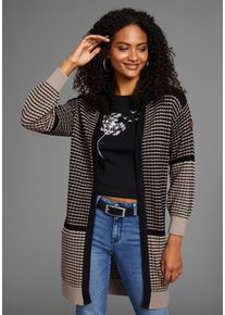 Kangaroos Damen Kapuzenstrickjacke, grau, casual, Gr. 48, Strick, Obermaterial: 50% Baumwolle, 50% Polyacryl, Strickjacken, mit angesagtem
