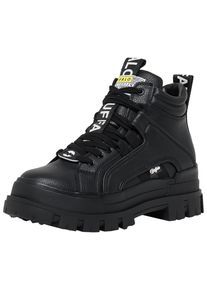 Buffalo Damen Stiefel "Buffalo Damen Buffalo Aspha Nc Mid Bootie Flat", Gr. 38, schwarz, Kunstfaser, unifarben, Schuhe