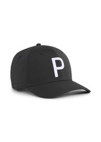 Puma Herren Flex Cap "Heritage P Tech Golf Cap Herren", schwarz-weiß, unifarben, Obermaterial: 2% Elasthan, 98% Polyester; Futter Vorderteil: 100%