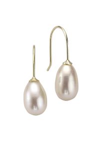 Diamonds by Ellen K. Damen Paar Ohrhaken "Gold 585 Perle weiß", ONE-SIZE, Gold, gelb, FASCINATION BY ELLEN K., Gold, Ohrringe