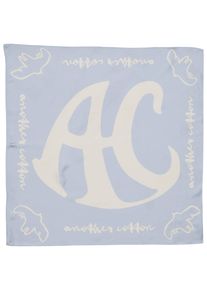 Damen Schal "Another Cotton Lab AC Lettering Silk Scarf", blau, ANOTHER COTTON LAB, 100% Silk, Modetücher