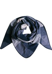 Damen Modeschal, blau, modisch, Capelli New York, kariert, Polyester, Modetücher, mit elegantem Karomuster