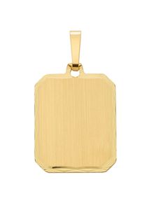 Adelia´s ADELIA ́S Damen Ketten-Anhänger "333 Gold Gravurplatte Anhänger", Gold, gold, Gold, Schmuckanhänger, Goldschmuck für Damen