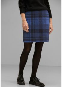 Street One Damen Minirock, blau, casual, Gr. 44, kariert, Obermaterial: 100% Polyester, Röcke, mit Karomuster