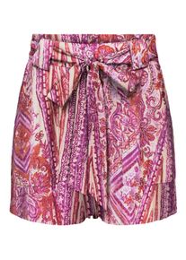 Only Damen Shorts "ONLNOVA LIFE VIS TALIA HW SHORTS AOP"fuchsia fedora aop:617 bohobabe, modisch, Gr. S, bedruckt, Web, Obermaterial: 100% Viskose,
