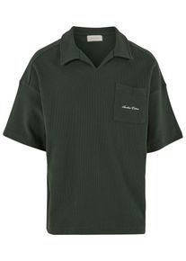 Herren Poloshirt "Another Cotton Lab Another Waffle Oversized Polo Shirt", grün, klassisch, Gr. XS, ANOTHER COTTON LAB, 100% Baumwolle, Shirts
