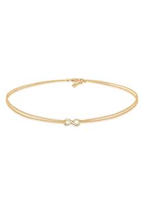 Elli Damen Collier "Choker Erbskette Infinity Unendlichkeit 925 Silber", 36, Silber 925 (Sterlingsilber), L: 36cm, gold, Silber 925 (Sterlingsilber),