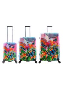 Saxoline Koffer "Butterfly Nature", bunt, Polypropylen, bedruckt, Koffer, aus einer robusten Mischung von ABS-Materialien