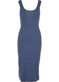 Urban Classics Damen Shirtkleid "Urban Classics Damen Ladies Rib Top Dress", blau, klassisch, Gr. 5XL, unifarben, 95% Baumwolle, 5% Elasthan, Kleider