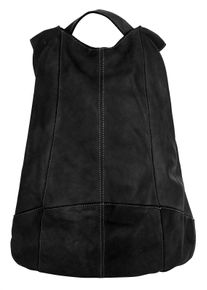 FORTY Tagesrucksack, schwarz, Rindsleder, Leder, unifarben, casual, Rucksäcke, echt Leder, Made in Italy