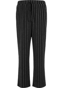 Urban Classics Herren Stoffhose "Urban Classics Striped Crinkle Resort Pants", schwarz-weiß, Gr. 4XL, gestreift, 92% Polyester, 6% Viskose, 2%
