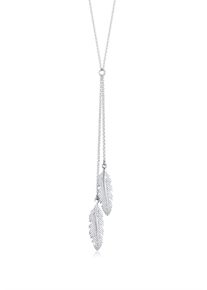 Elli Damen Kette mit Anhänger "Feder Y-Kette Boho Trend 925 Silber", 60, ohne Stein, Silber 925 (Sterlingsilber), L: 60cm, silber, Silber 925